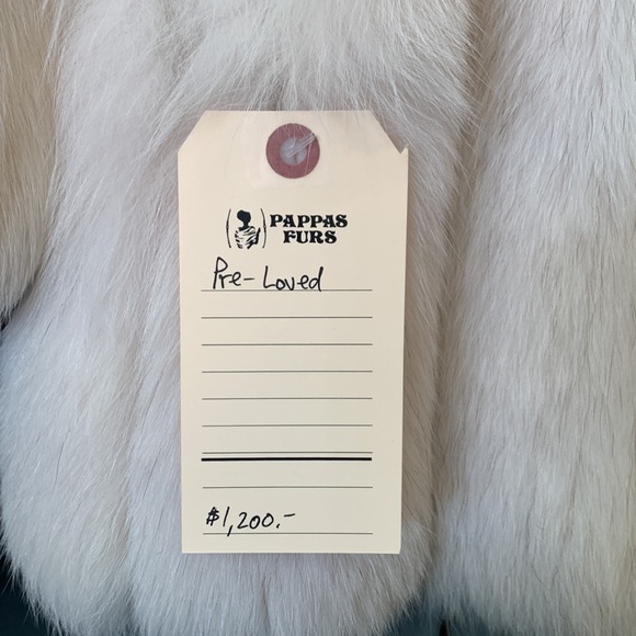 Genuine Fox Fur Open Front Collared Jacket With Pockets - Picture 14 of 14